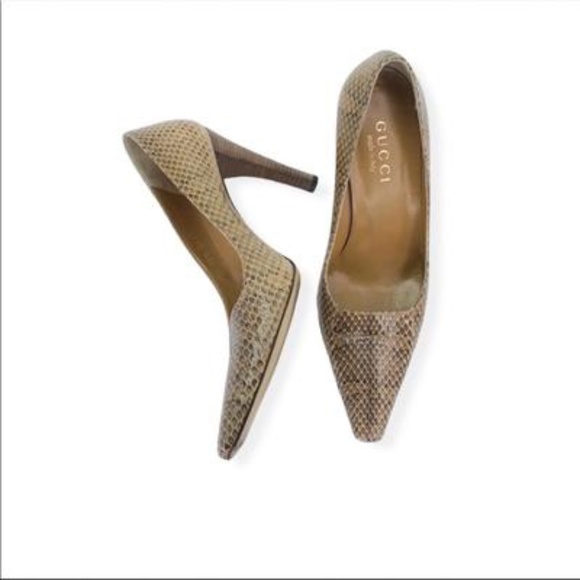 Gucci | Shoes | Authentic Gucci Snakeskin Stilettos With Wood | Poshmark